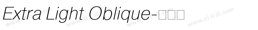 Extra Light Oblique字体转换